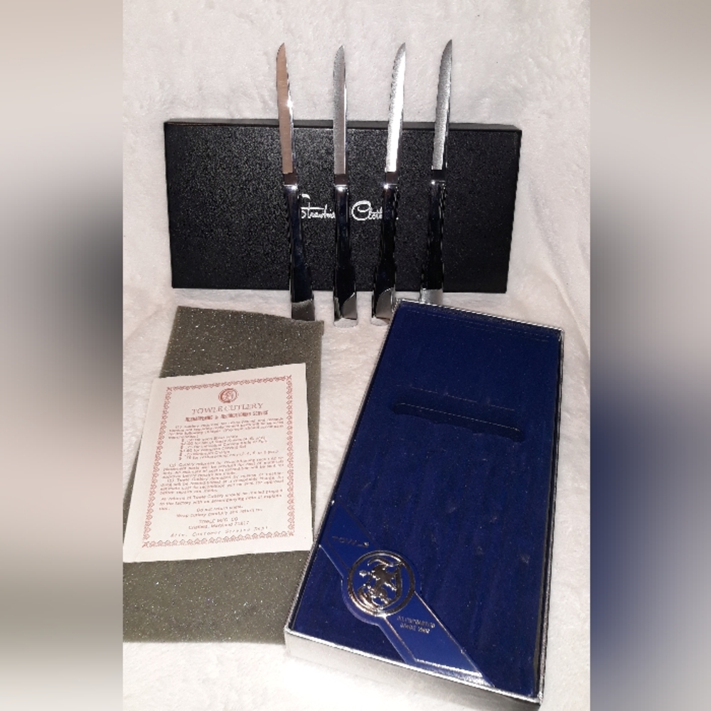 Towle Set Of 4 Steak Knives "Stainless USA" on Blade